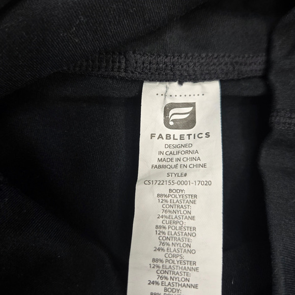 Fabletics Black Mesh Define Power Hold High Waisted Skinny 7/8 Leggings Size XS - Picture 6 of 9